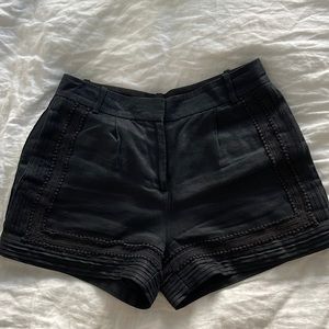 J CREW linen lace trim shorts